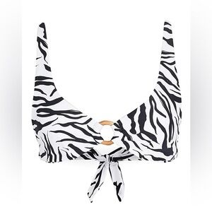 Onia Zebra Print Bikini Top Size Large